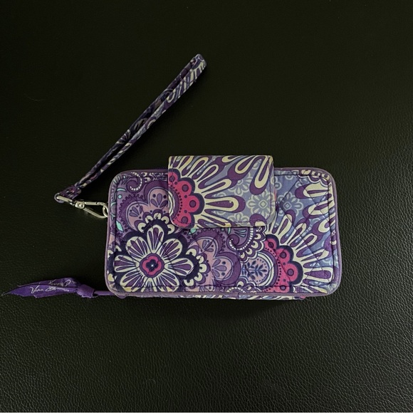Vera Bradley Handbags - Vera Bradley purple print wallet wristlet